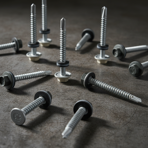 PDC Hex Head Self Drilling <b>Screw</b> Bonded EPDM Washer Carbon Steel Coarse Thread <b>Galvanized</b> Zinc Plated Class 4.8/6.8 Corrosion - Product Image 1