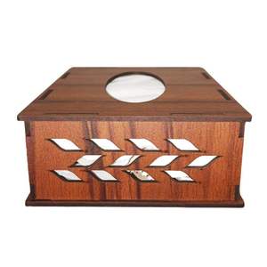 Porte-mouchoirs en MDF élégant et durable, organiseur de mouchoirs de table pour la maison et le bureau - Product Image 2