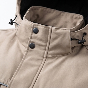 Chaqueta de Trabajo con Capucha Color Caqui para Hombre, Reflectante, con Múltiples Bolsillos, Uniforme de Poliéster - Product Image 5