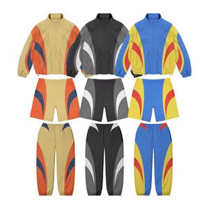 Ensemble veste coupe-vent légère en nylon et pantalon de survêtement grande taille personnalisé, style streetwear, en polyester - Product Image 1