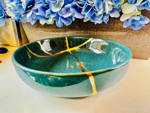 Service de vaisselle en céramique écologique, bols de service en porcelaine bleue - Product Image 5