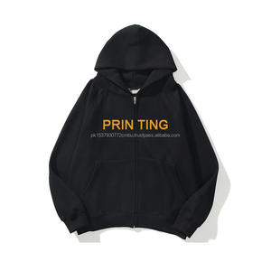 Wholesale Plain High Quality Blank Heavyweight <b>Fleece</b> Full <b>Zip</b> <b>up</b> Hoodie Set Custom Logo <b>Men's</b> Hoodies & Sweatshirts - Product Image 5