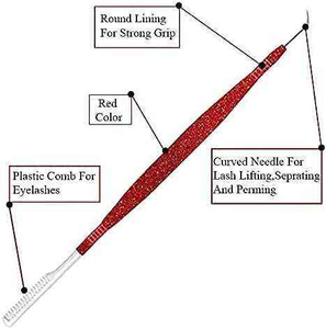 Outil professionnel végétalien pour rehaussement de cils, double embout, aiguille séparatrice, peigne en acier inoxydable, bâtonnet de permanente - Product Image 2