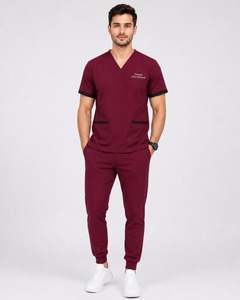 Conjunto de Uniforme Médico para Hombre, Top y Pantalones Deportivos de Verano, Uniformes de Enfermería de Alta Calidad para Doctores y Enfermeros - Product Image 1