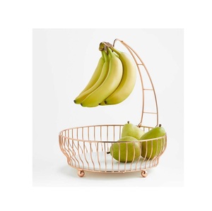 Corbeille à fruits décorative en métal pour comptoir, avec un design en fil métallique aéré, idéale pour garder les fruits frais, visibles et bien rangés. - Product Image 5