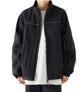 Veste de sport pour homme personnalisée, coupe-vent en nylon, fermeture éclair, haute qualité, pour le camping et les activités de plein air - Product Image 3