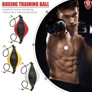 Nouvelle balle de vitesse double en cuir Dodge Speed Ball MMA avec cordes en caoutchouc pour le Muay Thai et l'équipement sportif de fitness - Product Image 3
