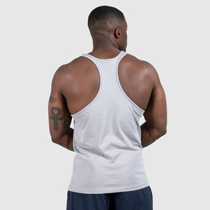 Camiseta sin mangas deportiva de algodón tejido para hombre, transpirable, de alta calidad, ecológica, con logotipo OEM personalizado, chaleco de gimnasio para hombre con pedrería. - Product Image 3