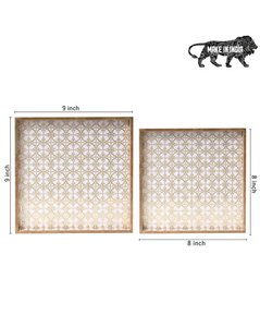 Plateau de présentation et de service en bois massif fait main de qualité supérieure, compatible lave-vaisselle, design moderne pour cuisine, salle de bain, bureau, maison, restaurant, hôtel - Product Image 2