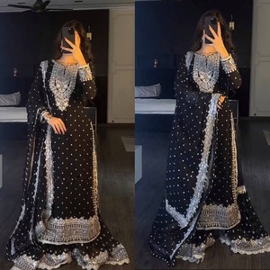 Robe de soirée Bollywood de créateur, Salwar Kameez indien pakistanais, tenue de mariage, en pur Georgette, broderie lourde, haute qualité - Product Image 2