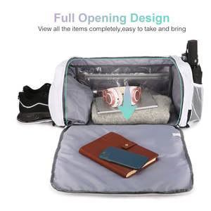 กระเป๋าออกกำลังกายแบบสั่งทำพิเศษพร้อมโลโก้ ดีไซน์พรีเมียม คุณภาพเยี่ยม ผลิตจากโพลีเอสเตอร์ 100% กระเป๋ายิมขายดีที่สุดสำหรับขายออนไลน์ - Product Image 5