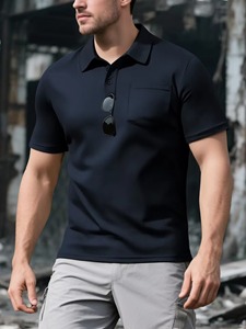 Camiseta de Verano con Bolsillo Antiarrugas, Personalizada con Logotipo, Uniforme de Empresa para Hombre, Manga Corta - Product Image 3