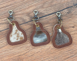 Nouveau porte-clés en cuir de vachette de conception de vente chaude porte-clés en cuir véritable porte-clés élégants porte-clés de haute qualité de forme Unique - Product Image 3