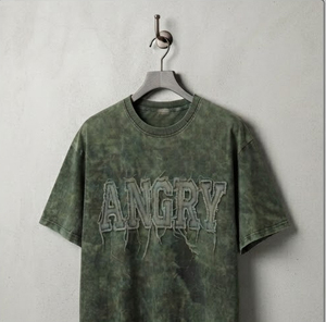 Camisetas de poliéster/algodón con bordado desgastado para mujer, cuello redondo, manga corta, estampado de letras, talla grande, casual, oversize, con logo. - Product Image 5