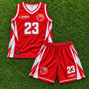 Ensemble d'uniformes de basketball personnalisés pour hommes, maillot et short imprimés par sublimation, vêtements de sport respirants, vêtements d'entraînement de basketball pour équipe - Product Image 6