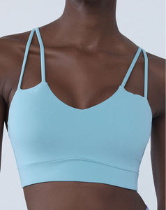 Soutien-gorge de sport rembourré à maintien élevé pour femme, extensible, doux, compressif avec doublure en Spandex, respirant, léger, grandes tailles - Product Image 6