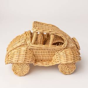 รถหวายขนาดเล็กสำหรับเด็กรถของเล่นหวายทำด้วยมือทำจากธรรมชาติ - Product Image 4