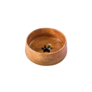 Bol pour animaux de compagnie en bambou naturel robuste, base antidérapante, durable, étanche, anti-fuite, distributeur de nourriture 2 en 1 pour usage quotidien - Product Image 3