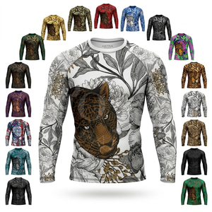 Ropa Deportiva Personalizada con Logotipo de Marca, Diseño Propio Impreso en Toda la Superficie, Cuello Redondo, Manga Larga, Protección UV, Camisetas de Compresión - Product Image 1