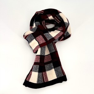 ODM/OEM Custom Pattern Jacquard Checked Plaid Scarf Winter Wool Knit Fashion Classic Design Warm Soft Traditional <b>Shawls</b> - Product Image 1