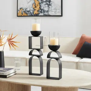 Porte-bougie décoratif haut de gamme pour la décoration de la maison de luxe, support à bougie décoratif moderne pour la décoration du salon d'un appartement Zahid - Product Image 2