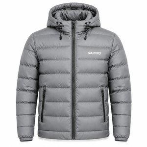 เสื้อแจ็คเก็ตพัฟเฟอร์ฤดูหนาวสำหรับผู้ชายจาก WARPRO INDUSTRY ระบายอากาศได้ดี กันลม มีฮู้ด คอตั้ง ซิปเต็มตัว สไตล์ลำลอง - Product Image 1