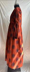 Elegant Cotton Flax Floral Print V-Neck <b>Long</b> Sleeve Casual <b>Boho</b> A-Line <b>Dress</b> for Women Buy Direct From Supplier - Product Image 2