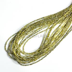 Cuentas de diamante amarillo natural, cuentas de diamante amarillo sin cortar de 2-3.5MM, cuentas de diamante en bruto, pepitas de diamante para la fabricación de joyas. - Product Image 2