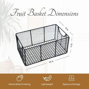 Panier de rangement métallique empilable avec design géométrique vintage, organisateur en fil métallique durable et écologique pour usage domestique polyvalent - Product Image 2