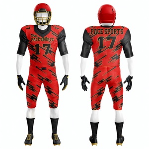 Uniformes de football américain personnalisés professionnels, bleu marine et vert, kit complet pour joueur avec pantalon rembourré - Product Image 5