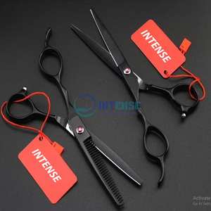 Juego de tijeras de peluquería profesional de acero inoxidable 440C de 6,45 pulgadas para uso en salón, tijeras de peluquero para peinar el cabello - Product Image 5