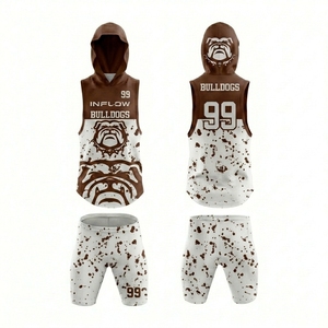เสื้อบาสเก็ตบอลแบบมีฮู้ด แขนกุด ระบายอากาศได้ดี สำหรับเยาวชนและผู้ใหญ่ 7on7 ทรงสปอร์ต  ขายส่ง/สั่งทำได้ - Product Image 1