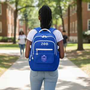 Zeta Phi Beta Sorority <b>Backpack</b> Stylish Bookbag Durable Cordura Daypack Large Capacity Rucksack Casual Travel Pack <b>For</b> <b>Women</b> - Product Image 4