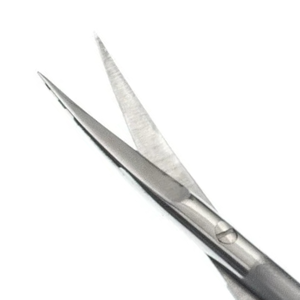 Ciseaux à ruban Iris 4 pouces, courbés, en acier inoxydable chirurgical, instrument de dissection ophtalmique fin et délicat, micro-outil de coupe - Product Image 4