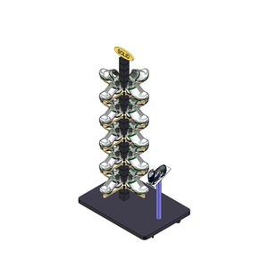 ชั้นวางรองเท้าโลหะแบบเบาพร้อมช่องใส่ของสำหรับร้านดอกไม้ ร้านขายของชำ และร้านสะดวกซื้อ - Product Image 2