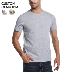 T-shirt décontracté pour homme en coton biologique écologique à manches courtes, coupe classique, séchage rapide, respirant, OEM ODM Marque privée - Product Image 5
