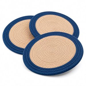 Juego de Manteles Individuales y Posavasos de Yute de Lujo, Diseño Moderno, Resistentes al Calor, Duraderos y Portátiles para Fiestas - Product Image 2