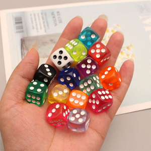 Jeu de dés à motif de perles sur deux faces, dés de jeu durables, Yahtzee Bunco, moulés et gravés, avec pochette à dés portable - Product Image 6