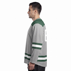 Men's Mesh Ice Hockey Jersey OEM High-Quality Mesh Ice Hockey Jersey Men's Ice Hockey Jersey Full Sleeve - Product Image 3