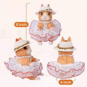Babeside Mini Conejos <span class=keywords><strong>Reborn</strong></span> Gemelos de 8 Pulgadas, Conejo Negro y Conejo Amarillo, Set de Muñecos de Animales Realistas, Lindo Regalo Curativo - Product Image 5
