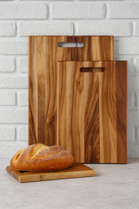 Planche à découper en bois d'acacia massif, faite à la main, durable, épaisseur 1,5 cm, pour la maison, idéale pour servir et faire des plateaux de charcuterie - Product Image 5