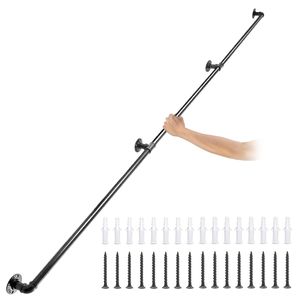 Corrimano Industriale in Acciaio al Carbonio da 3 Metri, Capacità di Carico 200 kg, per Scale Interne ed Esterne, Modello a Cascata - Product Image 1