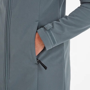 Chaqueta Larga con Capucha para Mujer, Cortavientos, Manga Larga, Color Sólido, Abrigo de Poliéster con Cierre de Cremallera, Ropa de Otoño - Product Image 4
