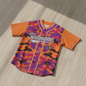 Camisetas de béisbol con logotipo personalizado, de alta calidad, impresas digitalmente, con botones, uniformes de béisbol para equipos de animación, impresión por sublimación - Product Image 3