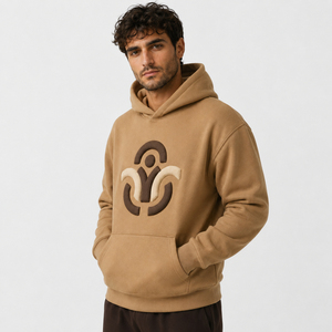 Sudadera con capucha moderna para hombre con estampado en relieve que combina gráficos dimensionales, comodidad y una silueta relajada para un estilo urbano diario. - Product Image 4