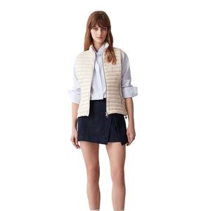 Chaquetas sin Mangas para Mujer, Estilo Urbano, de Alta Calidad, Nueva Colección de Invierno, Diseño Moderno con Cuello Liso y Bolsillos con Cremallera - Product Image 3