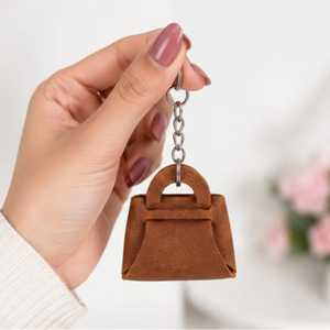 Mini PU <b>Leather</b> Handbag Keychain Purse <b>Key</b> Ring Bag Charm Cute <b>Key</b> Holder for Gift and Bag Accessory For Women - Product Image 1
