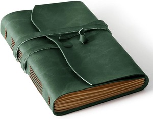 Cuaderno de Cuero, Libreta Pequeña de 4.8x6.5 Pulgadas, Mini Diario, Agenda Retro Premium, Diario con Líneas Estilo Vintage - Product Image 1