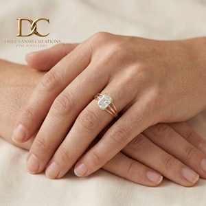 Anillo de Compromiso y Matrimonio de Oro Amarillo Sólido de 14 Quilates con Diamante de Laboratorio Solitario de 1 Quilate, Corte Octogonal, Certificado IGI, Joyería Fina para Mujer - Product Image 4