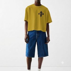 Camiseta Corta de Alta Calidad para Hombre, 100% Algodón, Estilo Casual, Holgada, con Logotipo Personalizado Serigrafiado, Color Azul Marino, de Secado Rápido, Cuello Redondo - Product Image 2